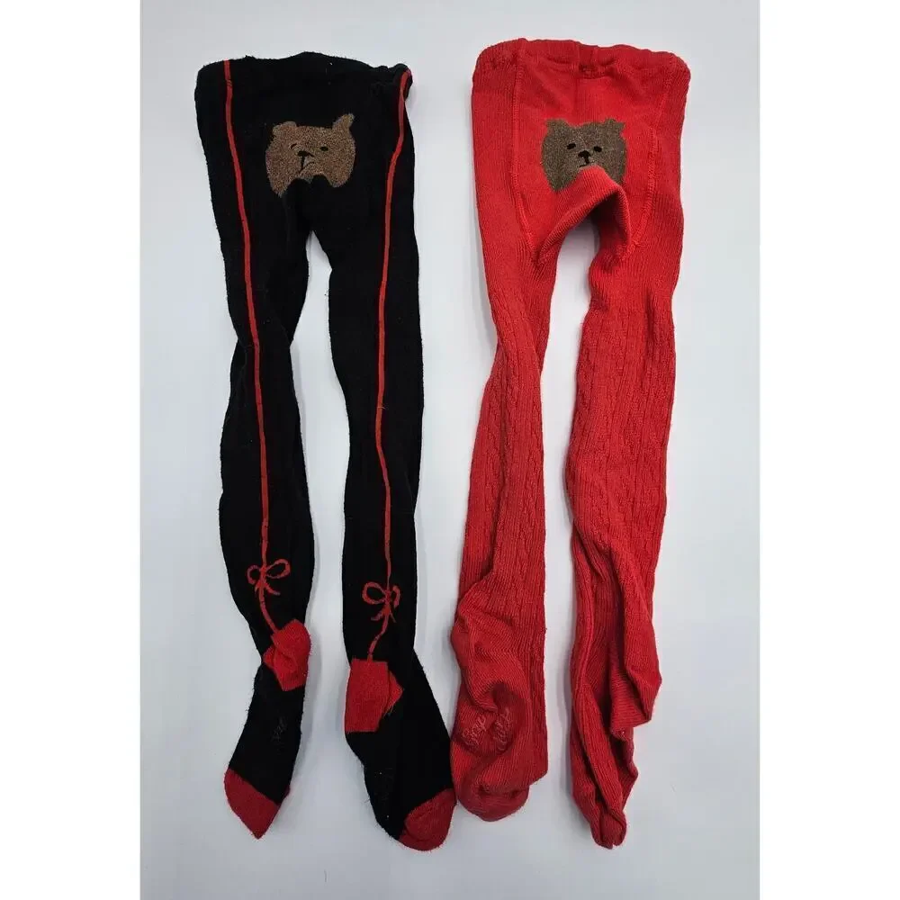 9 Piece Gap Girl's 4/5 Red/White/Black Bow Pants, Dress, Tops, Tights Lot